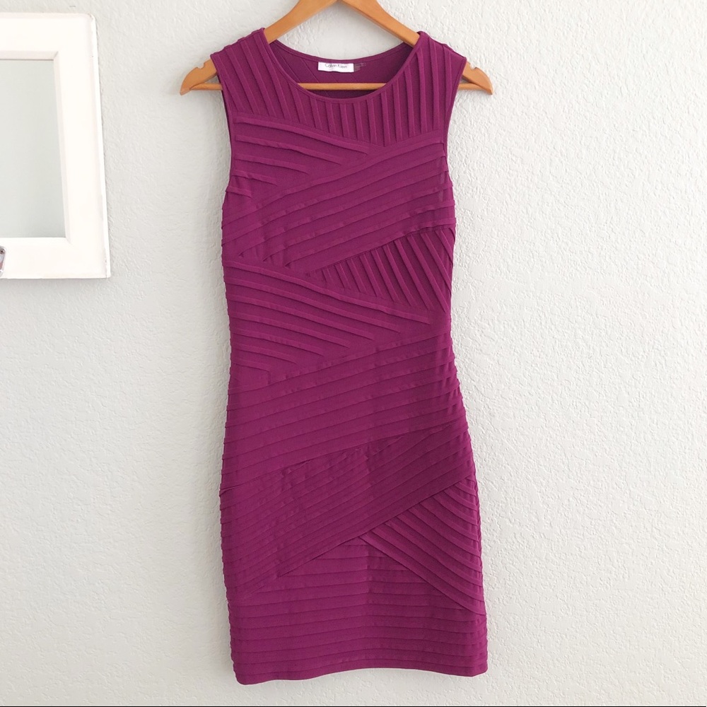 Calvin Klein Magenta Bandage Bodycon Sheath Dress